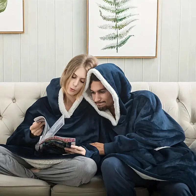 Último día 49% de descuento ❤️ Sudadera con capucha y manta extragrande CozyBoo™