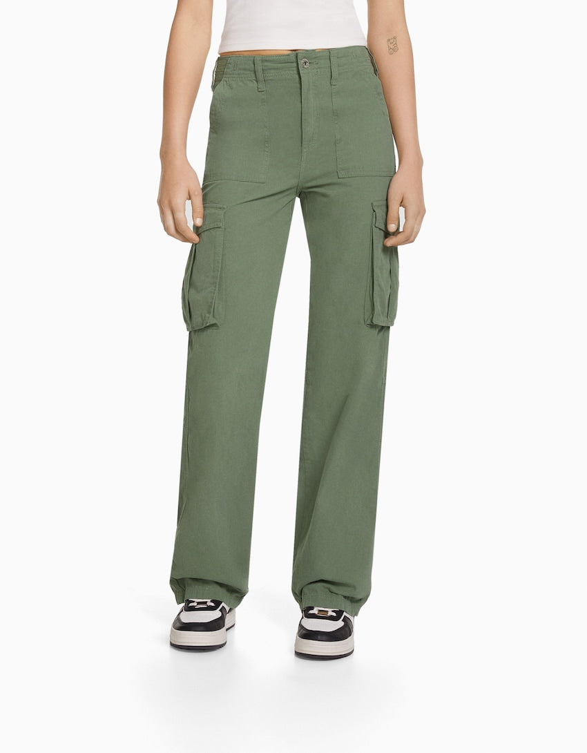 Último día 50% de descuento🎁 Pantalones cargo de pierna recta ajustables