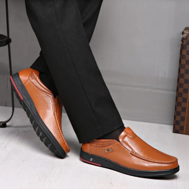Zapatos ortopédicos para caminar para hombre 2024, zapatos Oxford de cuero para negocios