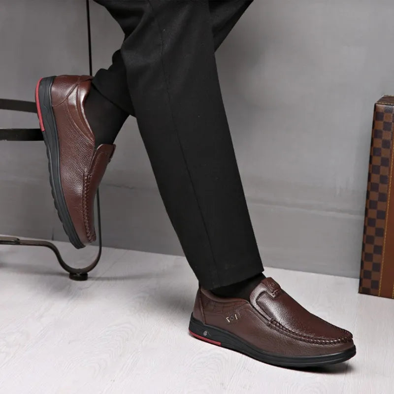 Zapatos ortopédicos para caminar para hombre 2024, zapatos Oxford de cuero para negocios