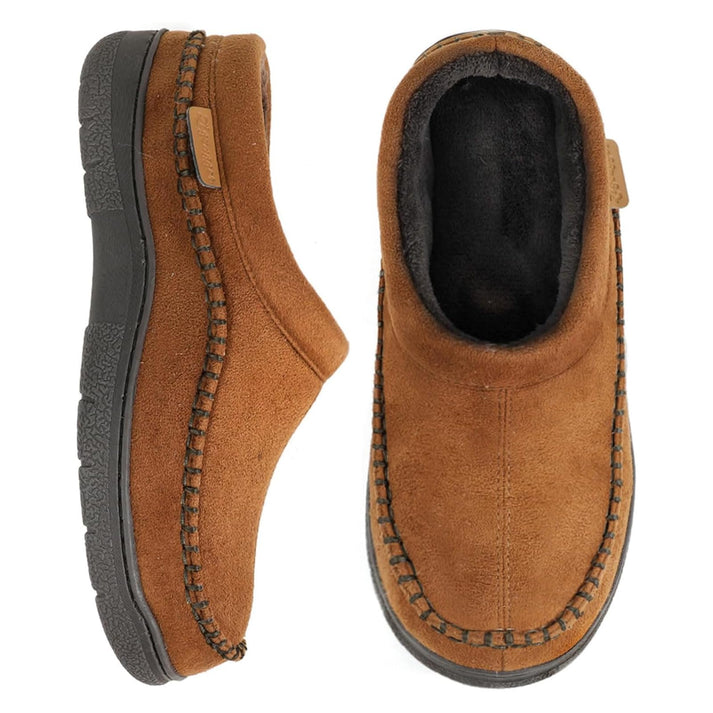 Zapatillas ortopédicas de felpa cálidas y antideslizantes con punta ancha para hombre (¡Oferta especial del 45%!)