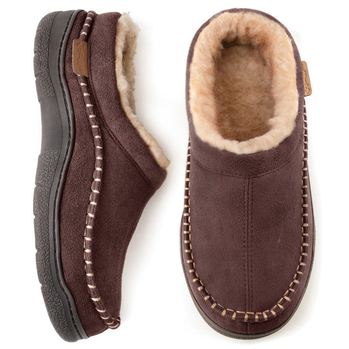 Zapatillas ortopédicas de felpa cálidas y antideslizantes con punta ancha para hombre (¡Oferta especial del 45%!)