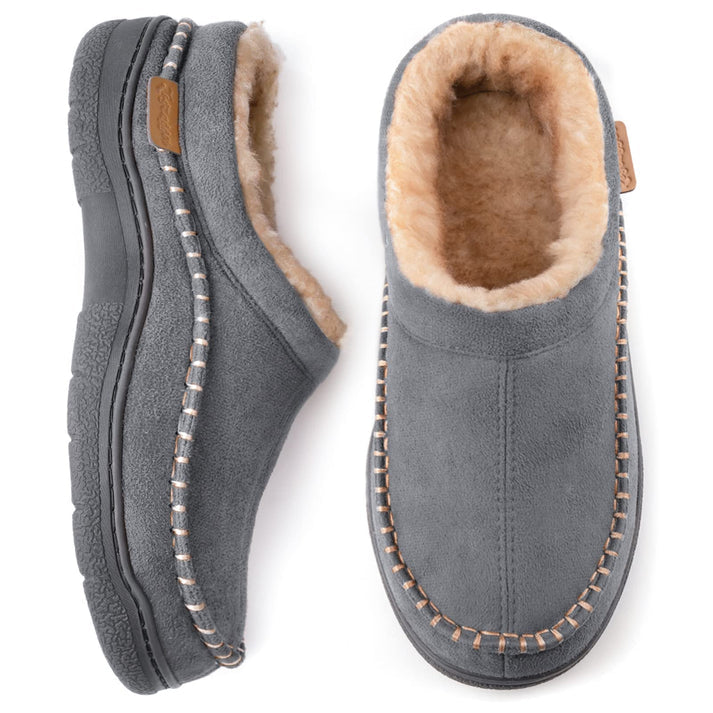 Zapatillas ortopédicas de felpa cálidas y antideslizantes con punta ancha para hombre (¡Oferta especial del 45%!)