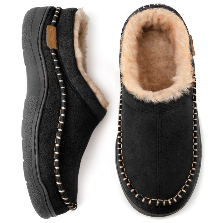Zapatillas ortopédicas de felpa cálidas y antideslizantes con punta ancha para hombre (¡Oferta especial del 45%!)