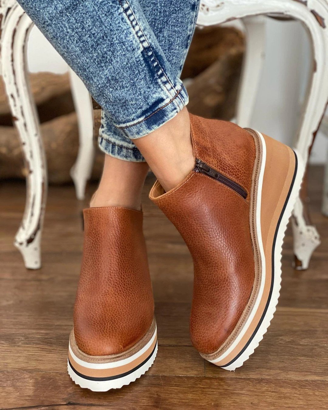 OFERTA CALIENTE 45% DE DESCUENTO🔥Botines de cuña premium para mujer