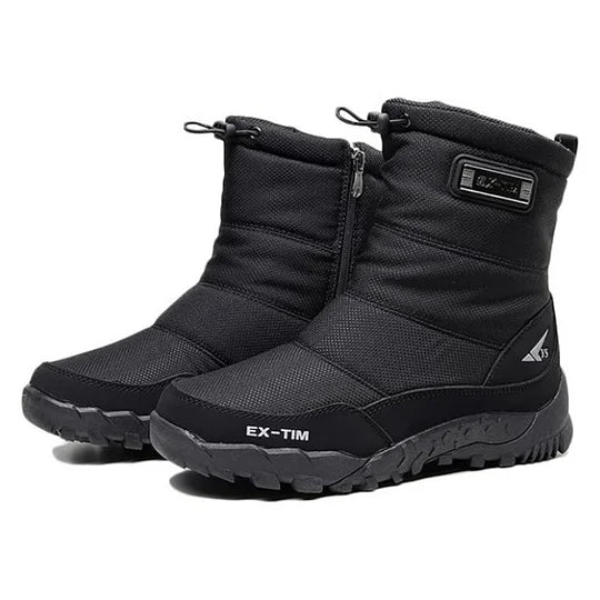 (⏰Descuento por tiempo limitado 45% de descuento) Botas de nieve ortopédicas con soporte de tobillo para hombre, botas de senderismo impermeables, cálidas y ligeras