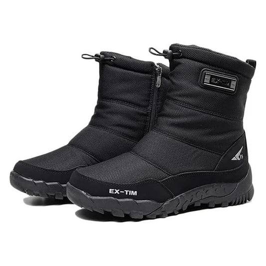 (⏰Descuento por tiempo limitado 45% de descuento) Botas de nieve ortopédicas con soporte de tobillo para hombre, botas de senderismo impermeables, cálidas y ligeras