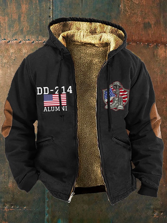 Chaqueta polar estampada DD-214 para veteranos de hombre