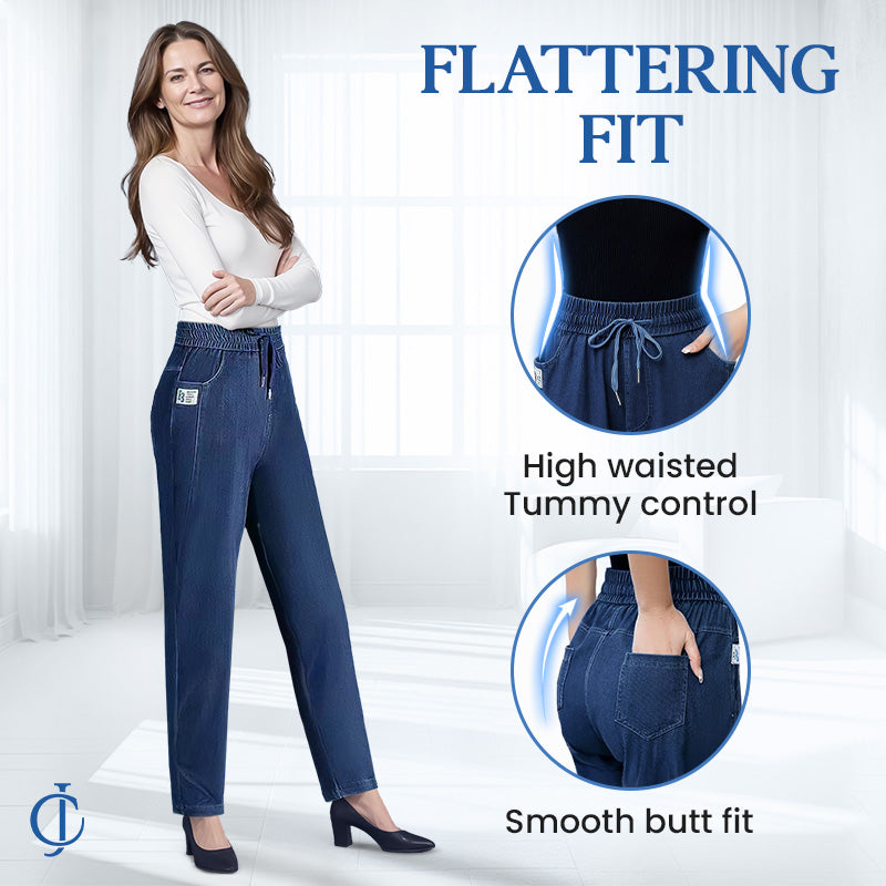 ComfiJeans - Jeans Mom de cintura alta y ultraelásticos