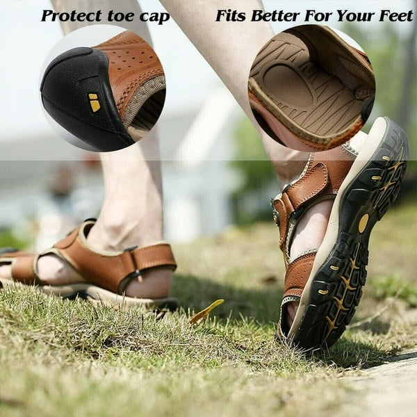 Oferta de esta semana: 70% de descuento🔥 Sandalias ortopédicas de cuero para exteriores de verano para hombre