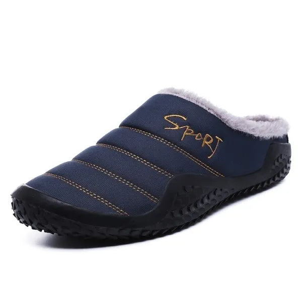 Pantuflas cómodas de invierno para hombre para exteriores