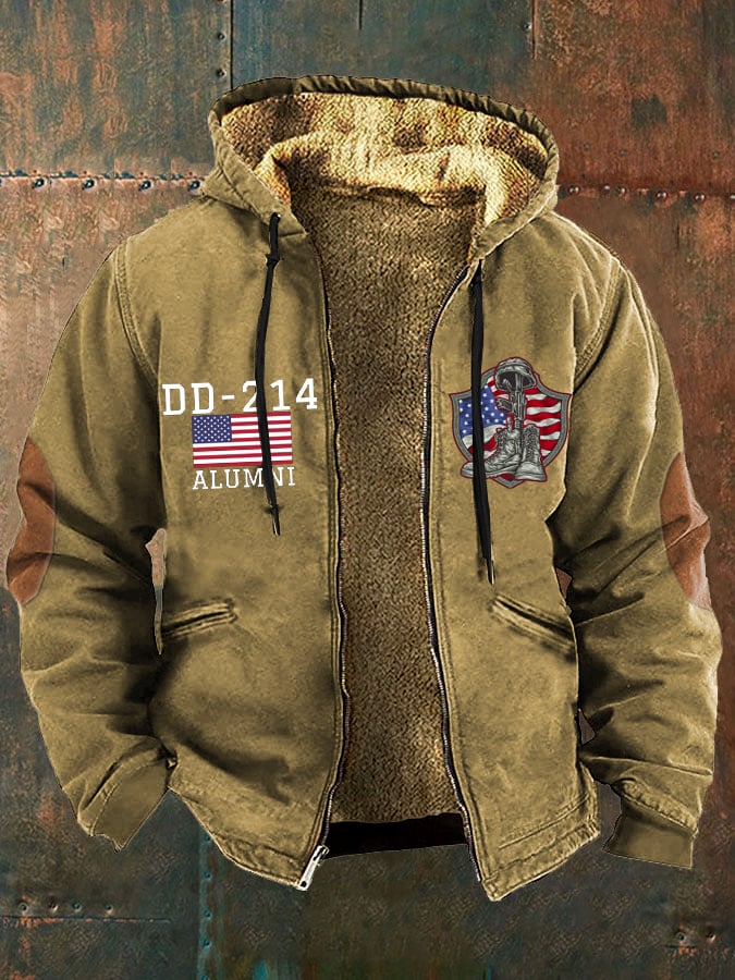 Chaqueta polar estampada DD-214 para veteranos de hombre