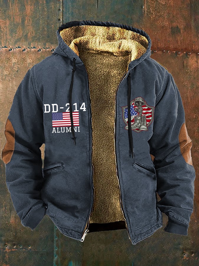 Chaqueta polar estampada DD-214 para veteranos de hombre