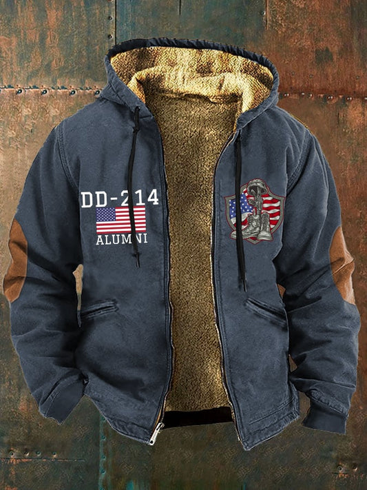 Chaqueta polar estampada DD-214 para veteranos de hombre