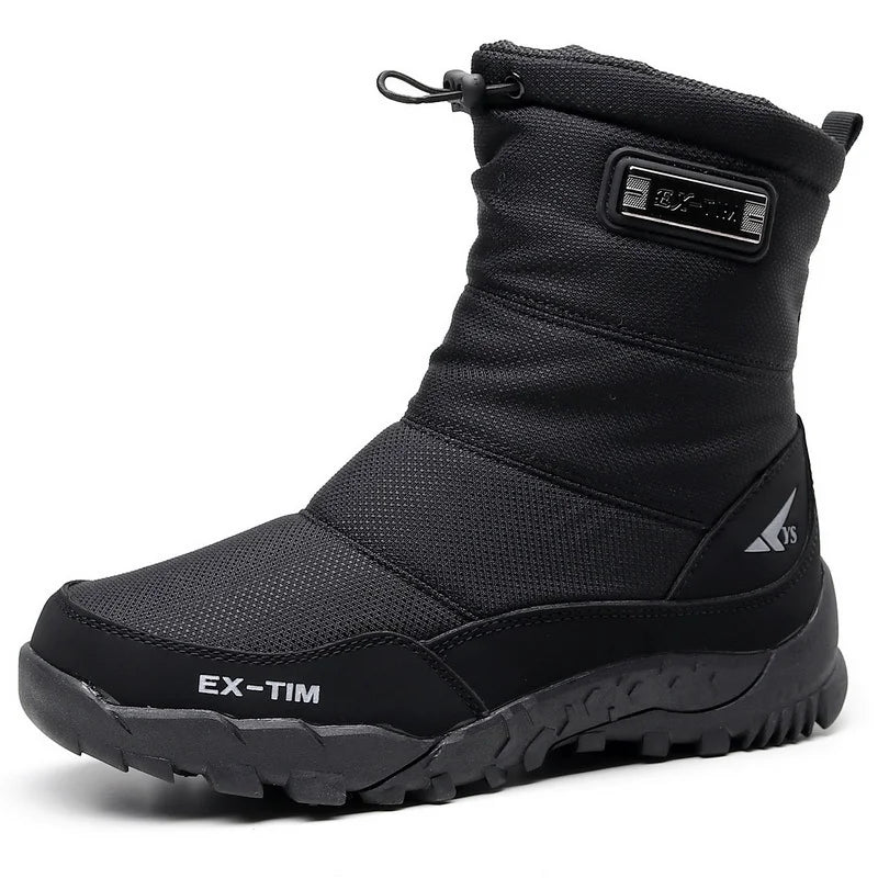 (⏰Descuento por tiempo limitado 45% de descuento) Botas de nieve ortopédicas con soporte de tobillo para hombre, botas de senderismo impermeables, cálidas y ligeras