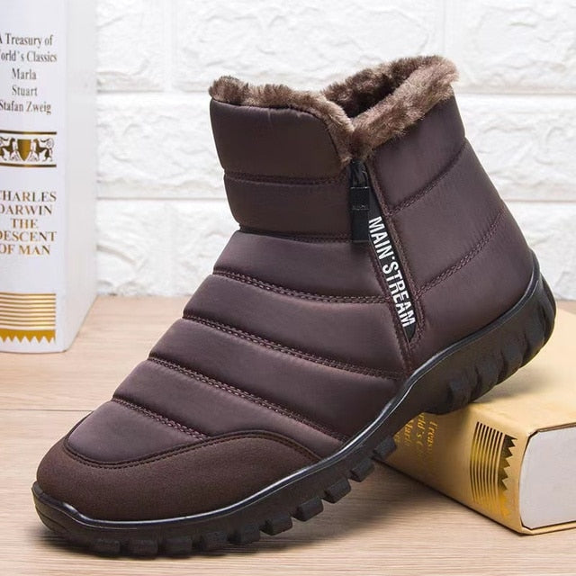(⏰Descuento por tiempo limitado 45% de descuento) Botas de nieve impermeables con soporte de tobillo para hombre