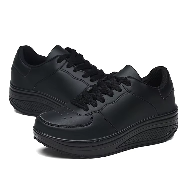 Oferta de primavera: 49 % de descuento💝 Zapatillas ortopédicas de plataforma de cuero con cordones para mujer: calzado informal para caminar
