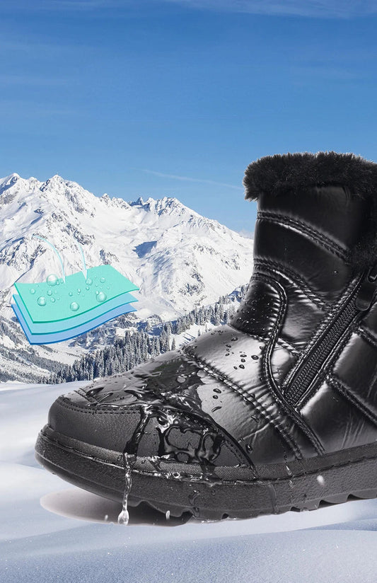 Botas de nieve impermeables y cómodas con absorción de impactos para mujer
