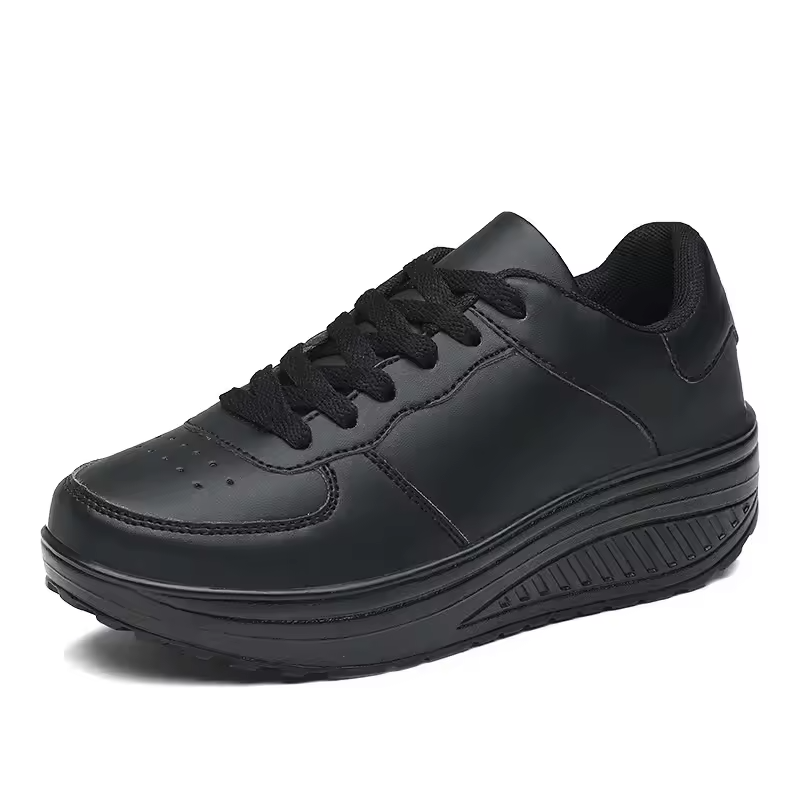 Oferta de primavera: 49 % de descuento💝 Zapatillas ortopédicas de plataforma de cuero con cordones para mujer: calzado informal para caminar
