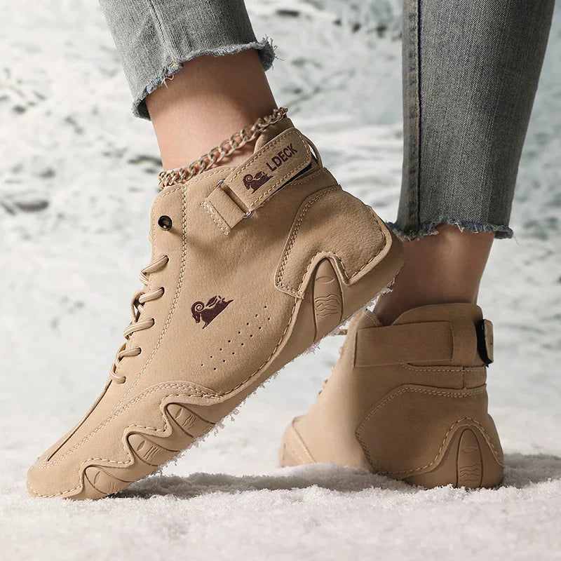 Botines de piel impermeables para otoño e invierno 2024