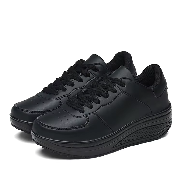 Oferta de primavera: 49 % de descuento💝 Zapatillas ortopédicas de plataforma de cuero con cordones para mujer: calzado informal para caminar