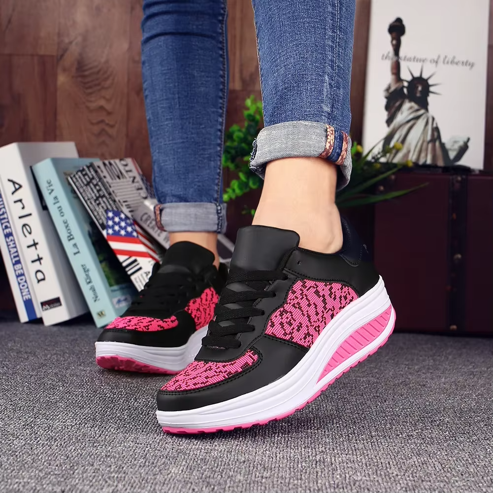 Oferta de primavera: 49 % de descuento💝 Zapatillas ortopédicas de plataforma de cuero con cordones para mujer: calzado informal para caminar