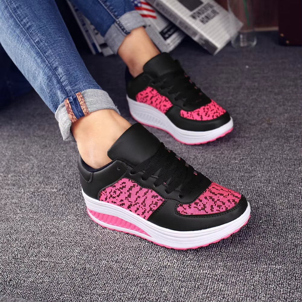 Oferta de primavera: 49 % de descuento💝 Zapatillas ortopédicas de plataforma de cuero con cordones para mujer: calzado informal para caminar