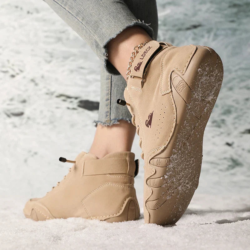 Botines de piel impermeables para otoño e invierno 2024