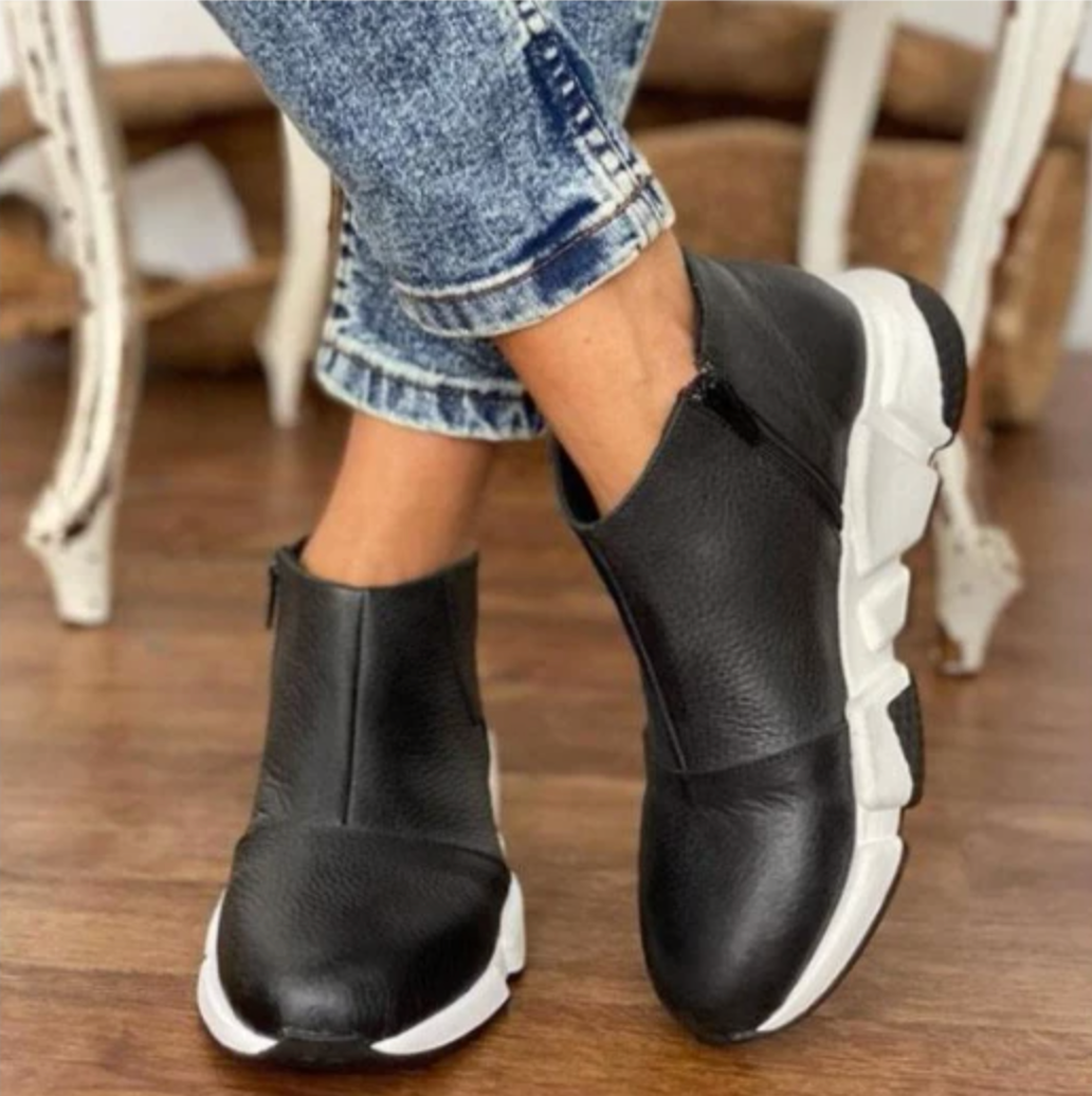 VENTA CALIENTE 45% DE DESCUENTO🔥Botines de Cuero Premium para Mujer, Botas Cómodas para Caminar