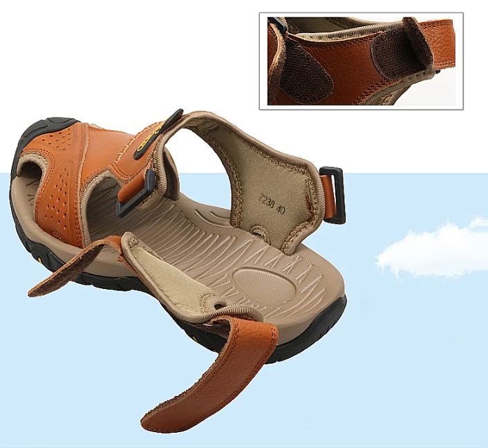 Oferta de esta semana: 70% de descuento🔥 Sandalias ortopédicas de cuero para exteriores de verano para hombre