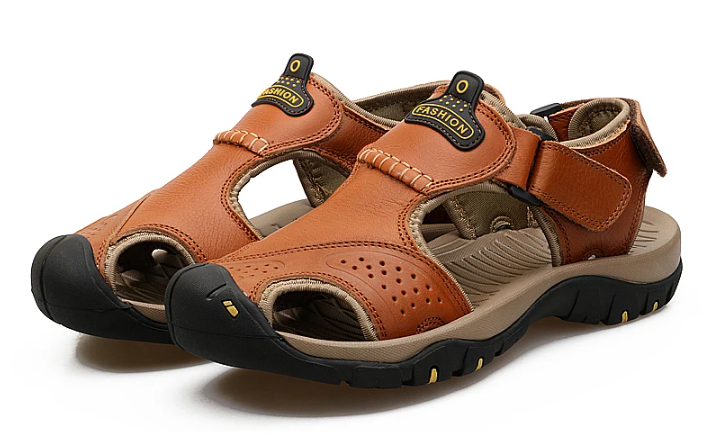 Oferta de esta semana: 70% de descuento🔥 Sandalias ortopédicas de cuero para exteriores de verano para hombre