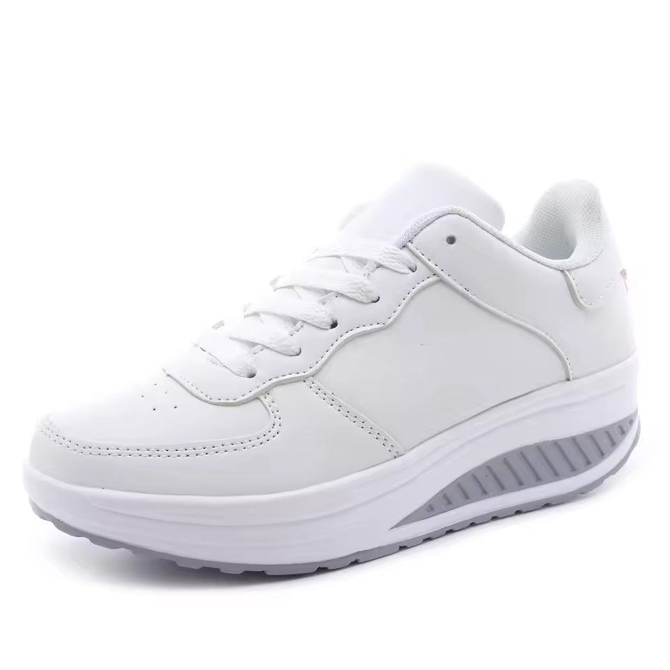 Oferta de primavera: 49 % de descuento💝 Zapatillas ortopédicas de plataforma de cuero con cordones para mujer: calzado informal para caminar