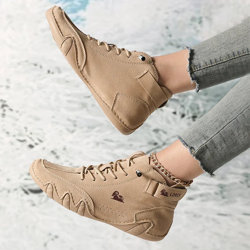 Botines de piel impermeables para otoño e invierno 2024
