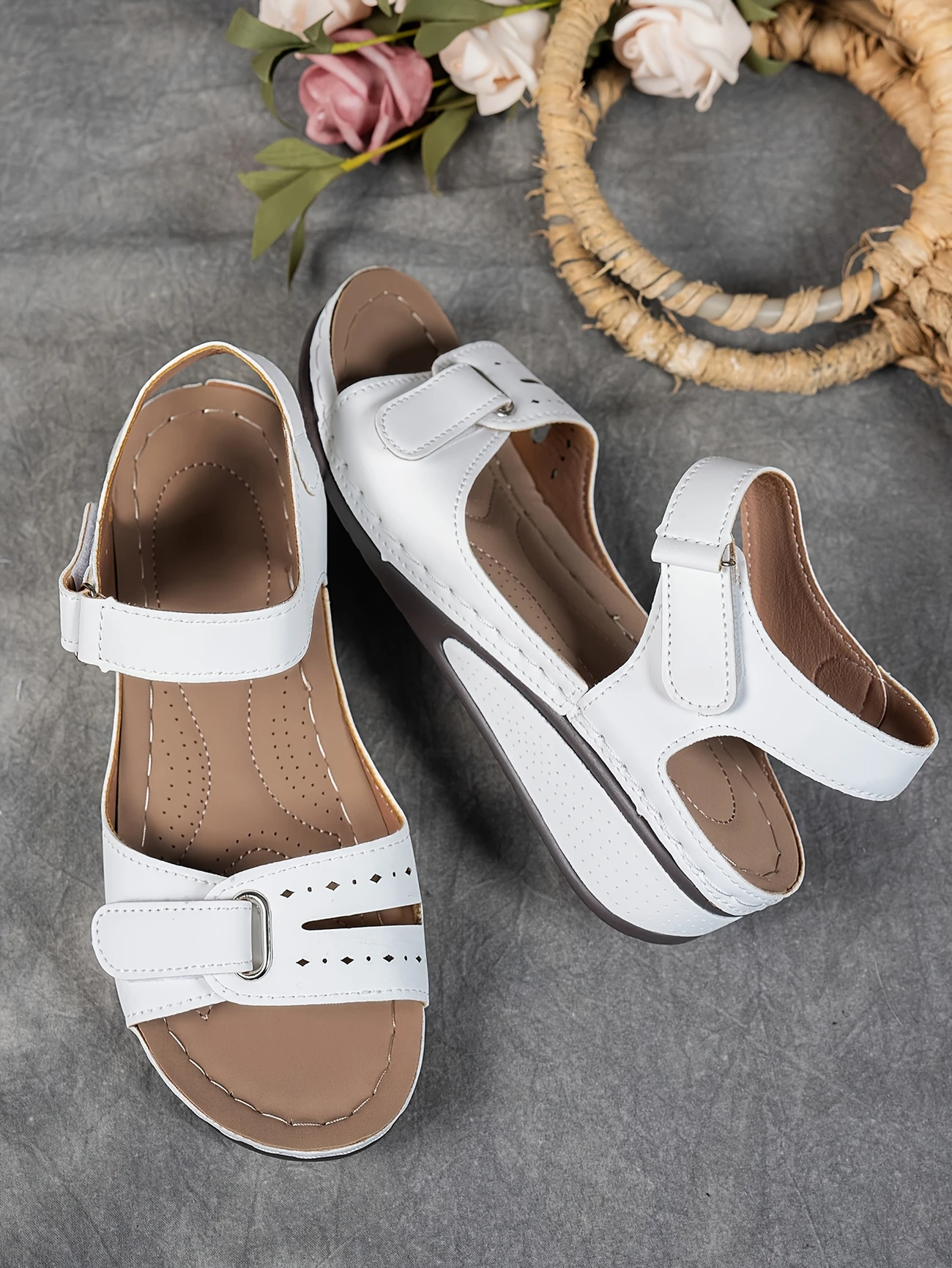 Last day Promotion 49%❤️ Women's Wedge Platform Sandals with Adjustable Strap