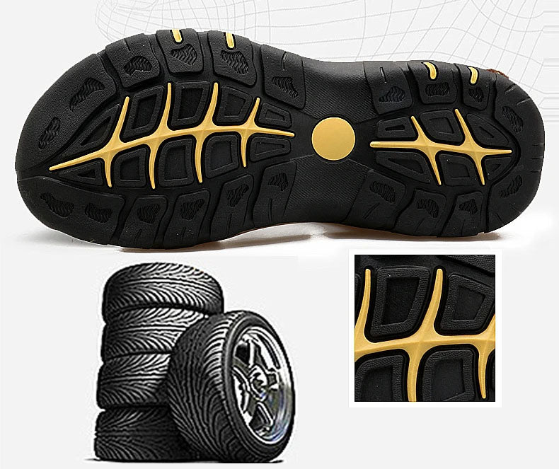 Oferta de esta semana: 70% de descuento🔥 Sandalias ortopédicas de cuero para exteriores de verano para hombre