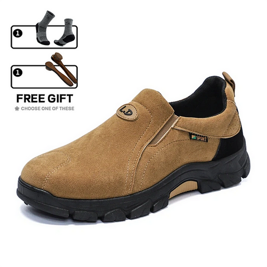 Oferta de esta semana: 70 % de descuento🎁 Mocasines ortopédicos sin cordones con soporte de arco y punta ancha para hombre