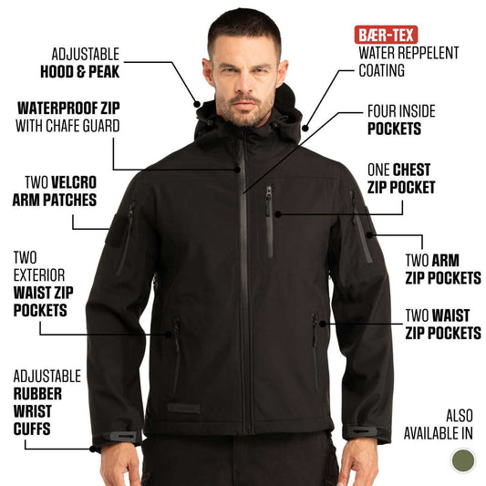 Chaqueta táctica impermeable para hombre (2024)