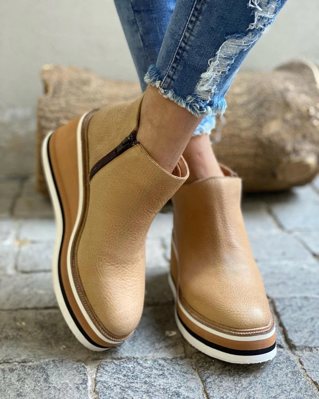OFERTA CALIENTE 45% DE DESCUENTO🔥Botines de cuña premium para mujer