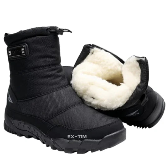(⏰Descuento por tiempo limitado 45% de descuento) Botas de nieve ortopédicas con soporte de tobillo para hombre, botas de senderismo impermeables, cálidas y ligeras