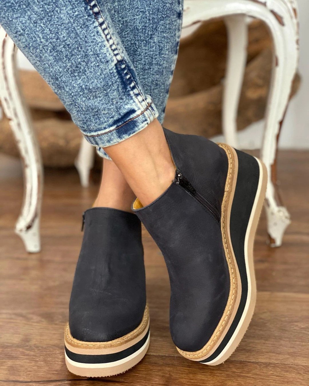 OFERTA CALIENTE 45% DE DESCUENTO🔥Botines de cuña premium para mujer