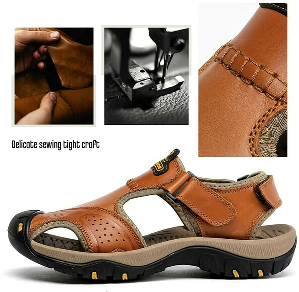 Oferta de esta semana: 70% de descuento🔥 Sandalias ortopédicas de cuero para exteriores de verano para hombre