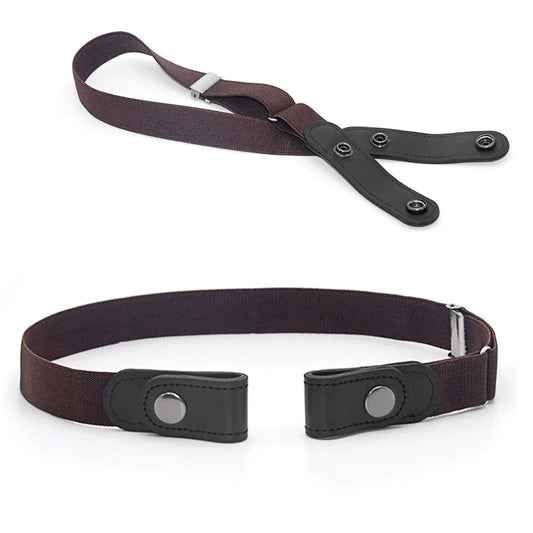 Cinturón sin hebilla, cinturón invisible para pantalones vaqueros de cintura alta para hombres y mujeres.