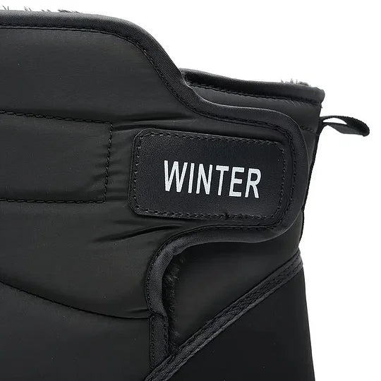 Botas de nieve ortopédicas gruesas y cálidas para hombre, con punta ancha, antideslizantes, impermeables y con forro de piel.