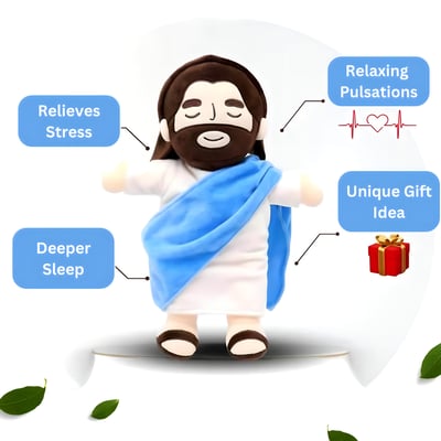 🔥Oferta de Black Friday 49% de descuento🎄Conforting Christ - Peluche Jesús Respirando