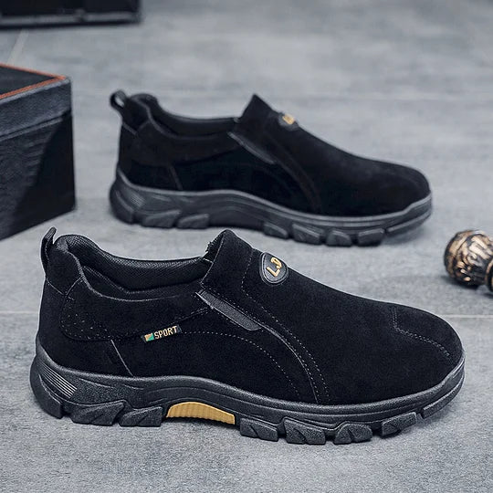 Oferta de esta semana: 70 % de descuento🎁 Mocasines ortopédicos sin cordones con soporte de arco y punta ancha para hombre