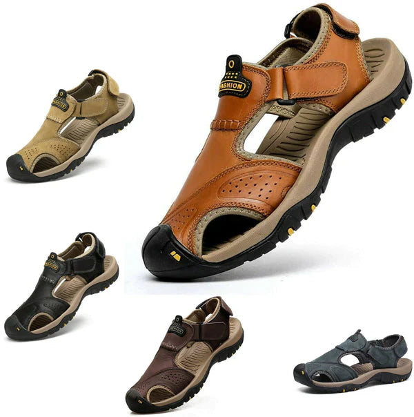 Oferta de esta semana: 70% de descuento🔥 Sandalias ortopédicas de cuero para exteriores de verano para hombre