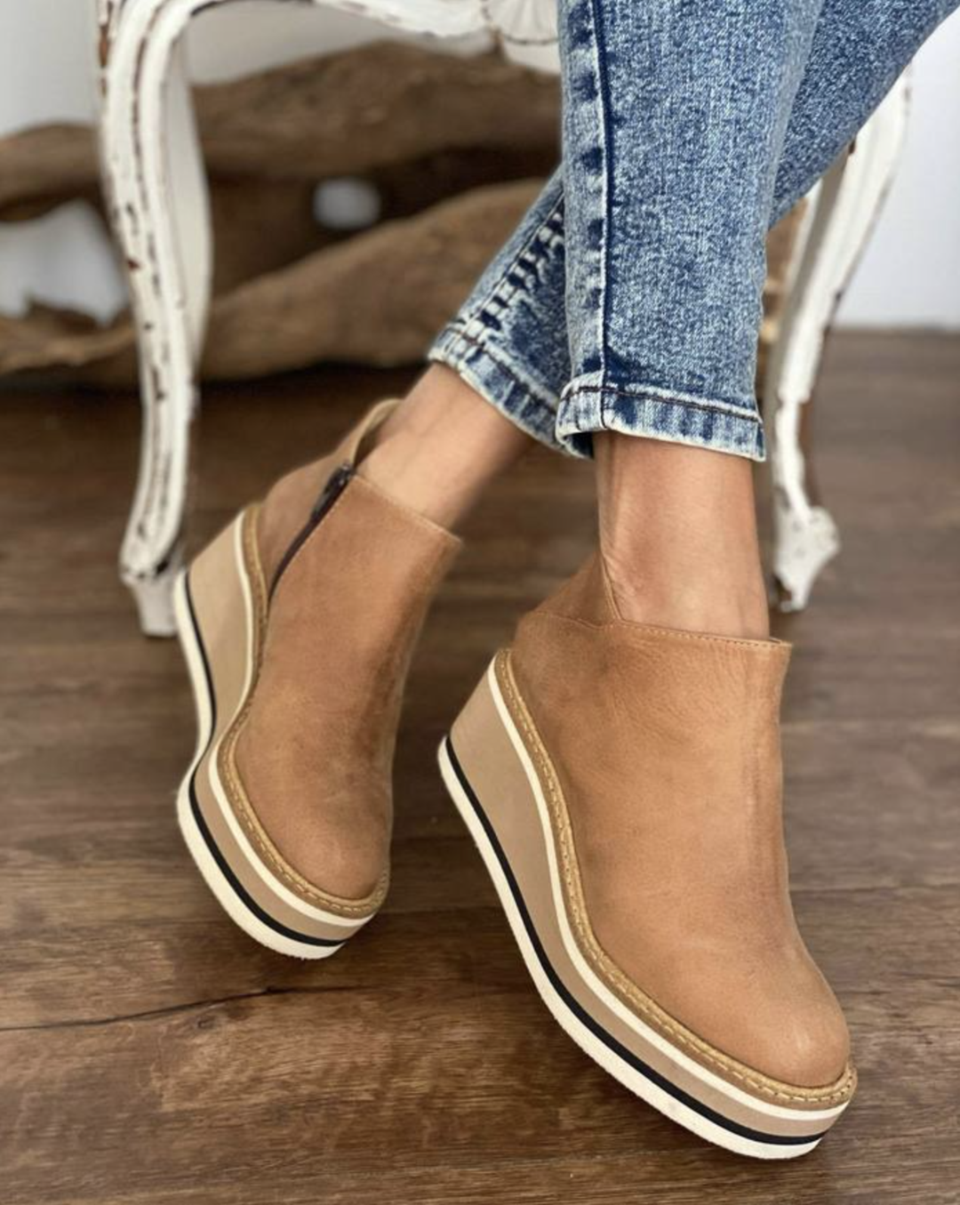 OFERTA CALIENTE 45% DE DESCUENTO🔥Botines de cuña premium para mujer