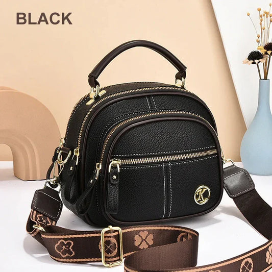 Gran oferta 45% de descuento 🔥 Bolso de cuero clásico multifuncional con correa ancha ajustable para el hombro