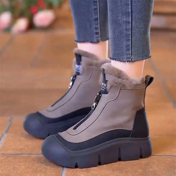 OFERTA CALIENTE 45%🎁 Botas de nieve impermeables y cálidas con cremallera para mujer