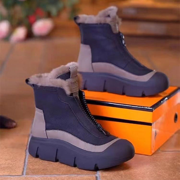 OFERTA CALIENTE 45%🎁 Botas de nieve impermeables y cálidas con cremallera para mujer